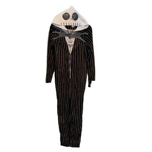 Jack Skellington Nightmare Before Christmas Fleece Suit/Onesie Costume/Pajamas S